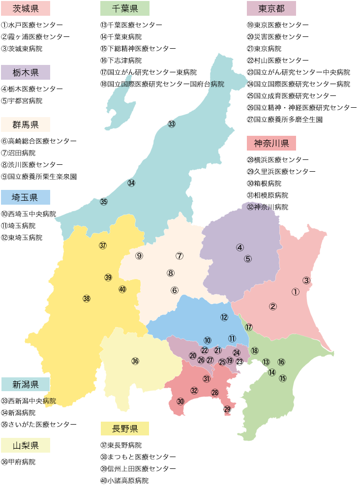 会員施設の地図